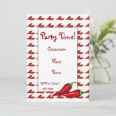 Uitnodiging - Heet Chili Peppers (Staand voorkant)