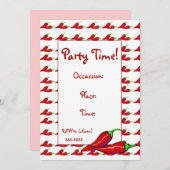 Uitnodiging - Heet Chili Peppers (Voorkant / Achterkant)