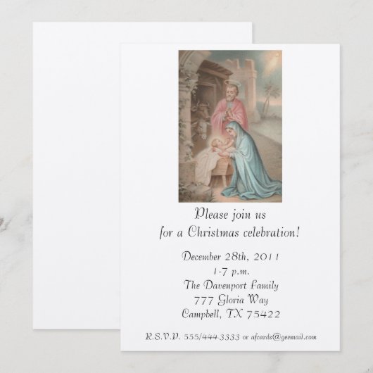 Uitnodiging: Heilige Geest Kaart (Voorkant / Achterkant)