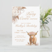 Uitnodiging Heilige Koe Hooglanderskoe Feest (Staand voorkant)