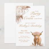 Uitnodiging Heilige Koe Hooglanderskoe Feest (Voorkant / Achterkant)