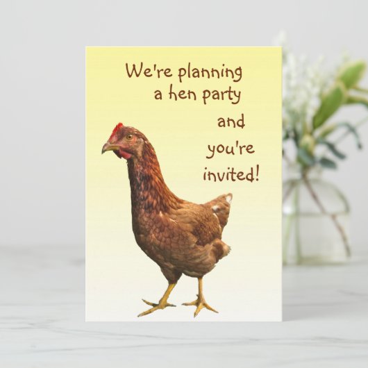 Uitnodiging Hen Party (Staand voorkant)