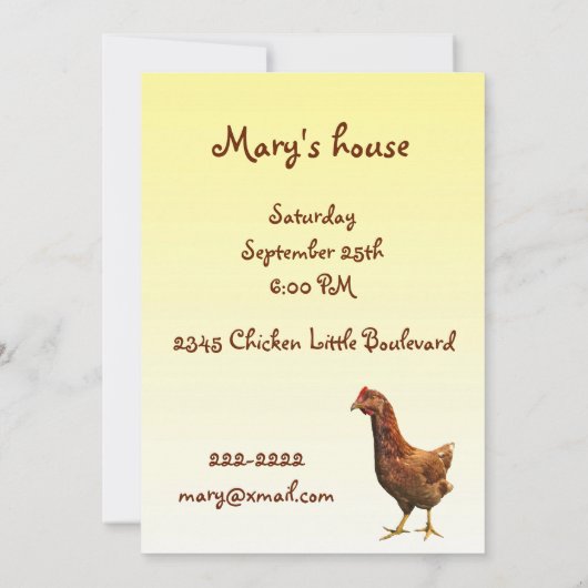 Uitnodiging Hen Party (Achterkant)