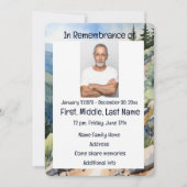 Uitnodiging Herdenkingsdienst Aquarel Fietsen (Voorkant)