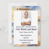 Uitnodiging Herdenkingsdienst Aquarel Strandparadi (Voorkant)