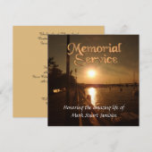 Uitnodiging herdenkingsdienst Sunset (Voorkant / Achterkant)