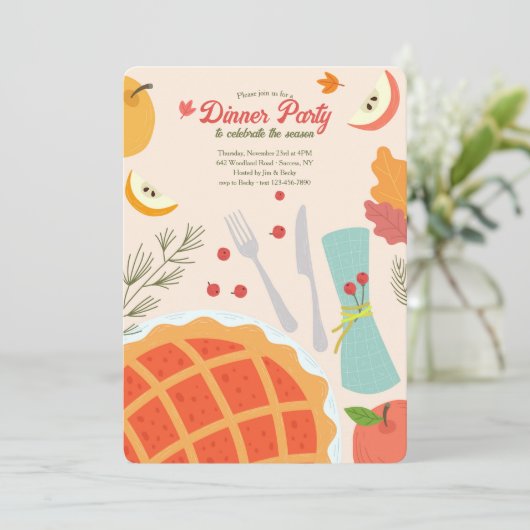 Uitnodiging herfst-binnenpartij (Staand voorkant)