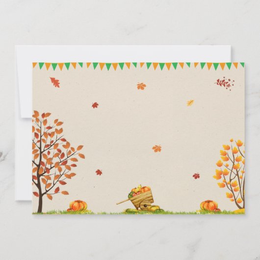 Uitnodiging Herfst festival in het najaar (Achterkant)