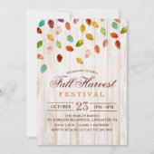Uitnodiging herfst herfst Harvest Festival (Voorkant)