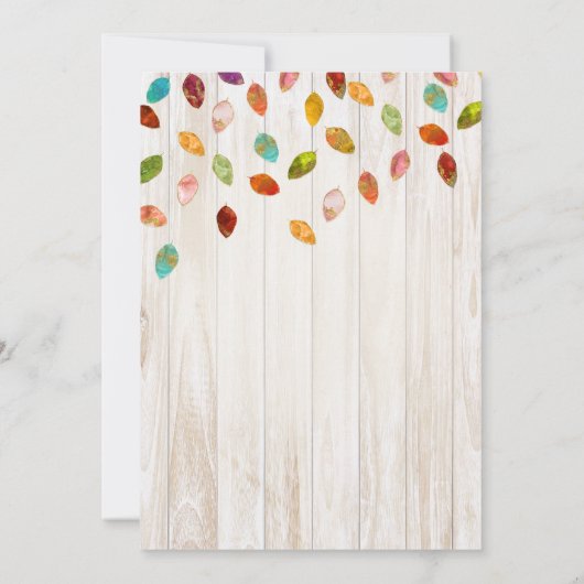 Uitnodiging herfst herfst Harvest Festival (Achterkant)