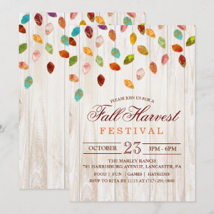 Uitnodiging herfst herfst Harvest Festival