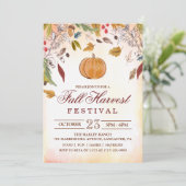 Uitnodiging herfst herfst Harvest Festival (Staand voorkant)