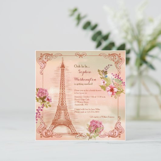 Uitnodiging herfst Parijs Memories (Staand voorkant)