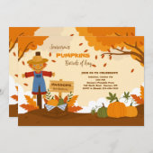 Uitnodiging herfst pompoenveldje (Voorkant / Achterkant)