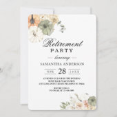 Uitnodiging herfst Retirement Party | Elegante pom (Voorkant)