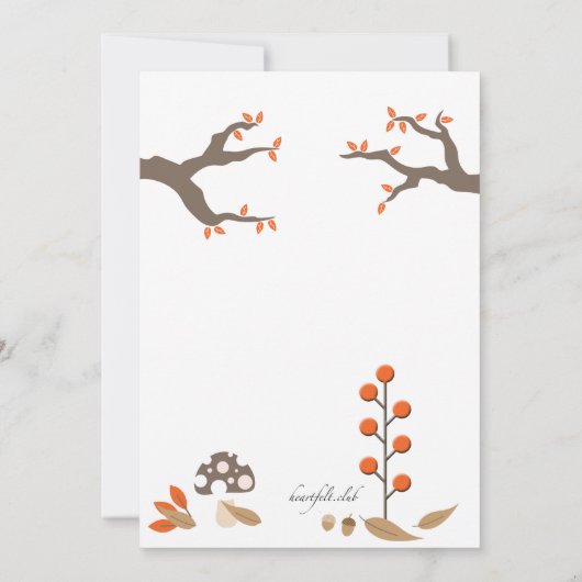 Uitnodiging herfstdieren (Achterkant)