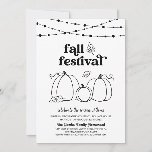 Uitnodiging Herfstfeest (Voorkant)