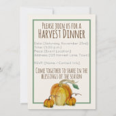 Uitnodiging: Herfstzegen voor de pompoenoogst Kaart (Achterkant)