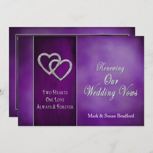 UITNODIGING HERNIEUWING HUWELIJKSBELOFTEN-TWEE HAR (Voorkant / Achterkant)