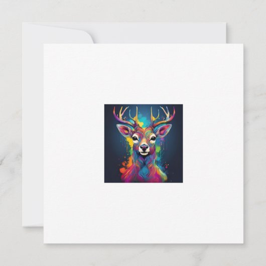 Uitnodiging - Het kleurrijke hert (Achterkant)