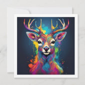 Uitnodiging - Het kleurrijke hert (Voorkant)