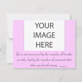 Uitnodiging "Het leven is niet gemeten.." (Voorkant)