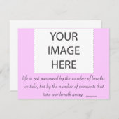 Uitnodiging "Het leven is niet gemeten.." (Voorkant / Achterkant)