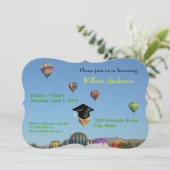 Uitnodiging hete luchtballonnen (Staand voorkant)