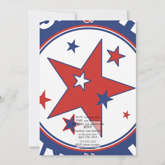 Uitnodiging Hillary Overwinningspartij (Achterkant)