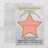 Uitnodiging Hollywood Ster (Voorkant / Achterkant)