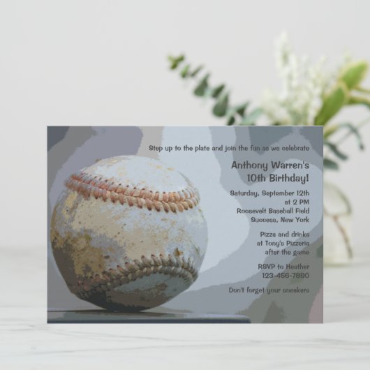 Uitnodiging honkbal (Staand voorkant)