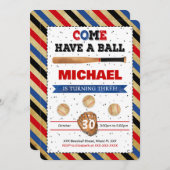 Uitnodiging honkbal (Voorkant / Achterkant)