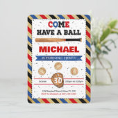 Uitnodiging honkbal (Staand voorkant)