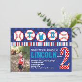 Uitnodiging honkbal om de volgende verjaardag te v (Staand voorkant)