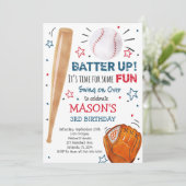Uitnodiging honkbal op zondag, Baseball Invitae (Staand voorkant)