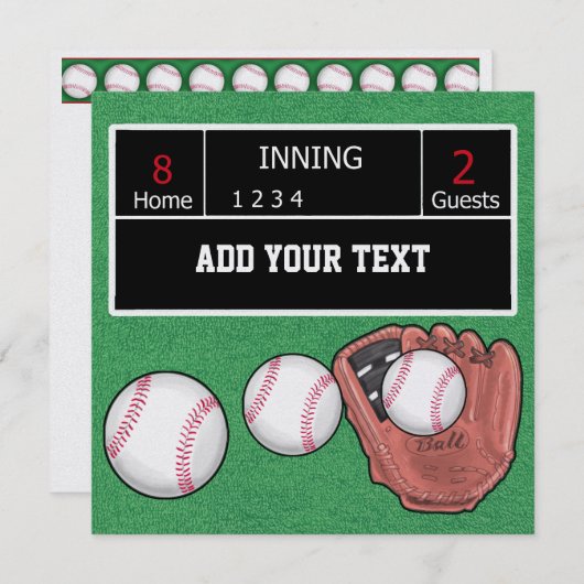 Uitnodiging honkbal - SRF (Voorkant / Achterkant)