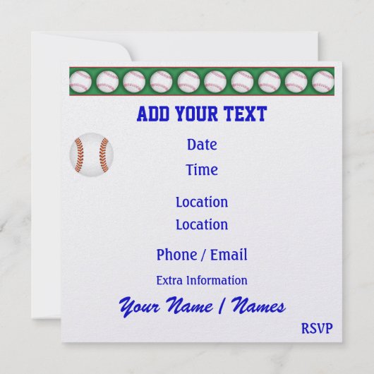 Uitnodiging honkbal - SRF (Achterkant)