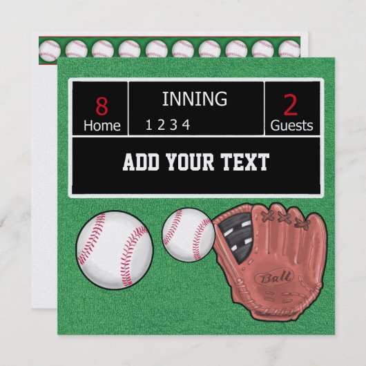 Uitnodiging honkbal - SRF (Voorkant / Achterkant)