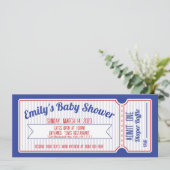 Uitnodiging honkbalticket (Staand voorkant)