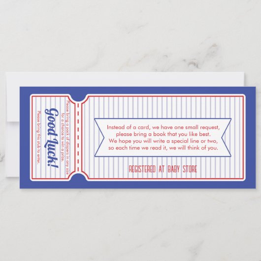 Uitnodiging honkbalticket (Achterkant)