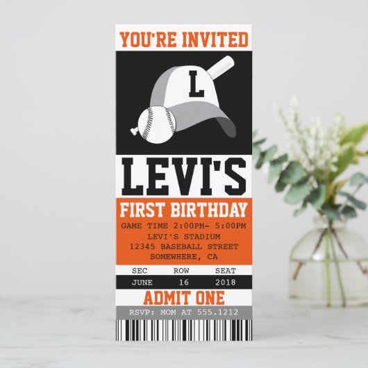 UITNODIGING HONKBALTICKET (Staand voorkant)