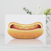 Uitnodiging Hotdog Barbecue Feestje (Staand voorkant)