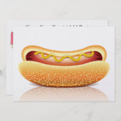 Uitnodiging Hotdog Barbecue Feestje (Voorkant / Achterkant)