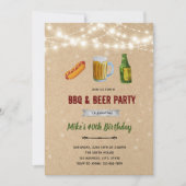 Uitnodiging hotdog en bier BBQ (Voorkant)