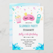 Uitnodiging hotel slaapfeest zwembadfeest (Voorkant / Achterkant)