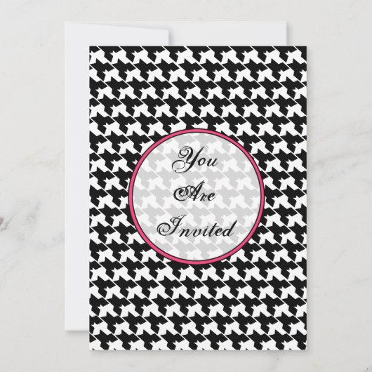 Uitnodiging Houndstooth Mode (Achterkant)