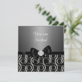 Uitnodiging houtskool Stijlvolle verjaardag   Fees (Staand voorkant)