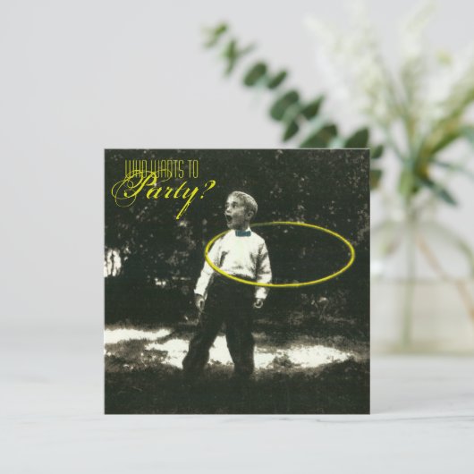 Uitnodiging Hula-Hooper (Staand voorkant)