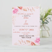 Uitnodiging huwelijk en Tifinagh à personnaliser! (Staand voorkant)