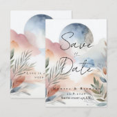 Uitnodiging Huwelijksaquarel (Voorkant / Achterkant)